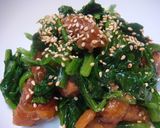 ほうれん草と焼き鳥缶詰でもう一品！作り方5写真