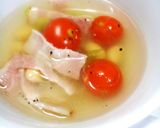 お豆とベーコンのミニトマトスープ作り方2写真