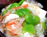 簡単！そら豆と豆腐のカニカマ和風あんかけ作り方4写真