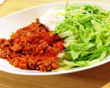レタスとミニトマトのミートソース丼♡作り方8写真