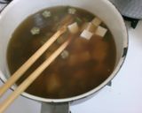簡単！　豆腐　オクラ　三つ葉の　お吸い物作り方6写真