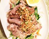 鶏モモ肉で♪柔らかい！刻み野菜タレ蒸し鶏作り方6写真