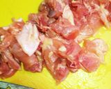 鳥ももの梅肉炒め作り方1写真