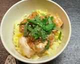 鳥の梅味噌丼作り方7写真