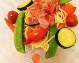 スナップエンドウ彩りパスタ作り方5写真