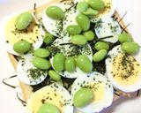 海苔・紫蘇香る❀枝豆×茹で卵のトースト作り方4写真