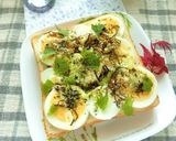 磯×紫蘇香る❀茹で卵の和トースト作り方4写真