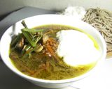 無添加　濃厚だしの山菜つけとろろ蕎麦作り方17写真