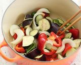 夏野菜と塩鯖のココナッツカレー作り方2写真