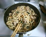 ランチに！　豚肉　油揚げの　焼きうどん！作り方6写真