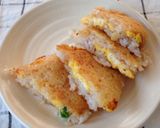 ふわふわ卵&チーズの焼きおにぎらず作り方9写真