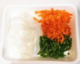 子ども喜ぶ♡野菜たっぷり挽き肉オムレツ作り方1写真