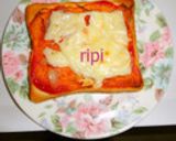 オニオン＆ベーコンでピザ風トースト♡作り方4写真