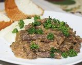 簡単で美味しい！ビーフストロガノフ♪作り方7写真