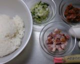 食欲そそる★梅チャーハン作り方1写真