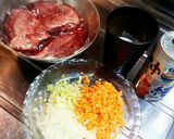 牛頬肉の赤ワイン煮作り方1写真