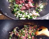コンビーフとアイヌネギの道産子パスタ♪作り方5写真