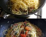 コンビーフとアイヌネギの道産子パスタ♪作り方7写真