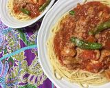 鶏肉と✿ししとうのトマトソース✿パスタ作り方10写真
