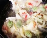 期間限定◆新玉ねぎと空豆とかにかま天ぷら作り方4写真