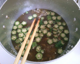 簡単！　舞茸　オクラ　卵の　中華スープ♪作り方4写真