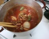 簡単！鶏ひき肉　セロリ　玉ねぎのトマト煮作り方4写真