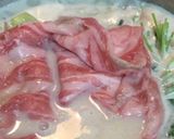 豆苗と豚バラの豆乳鍋♪野菜たっぷり作り方5写真