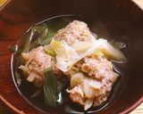 白菜入り肉団子汁作り方4写真