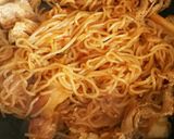 豚キムチ豆腐焼きそば作り方5写真