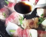 新玉ねぎとアスパラの牛肉巻き◆すき焼き味作り方9写真