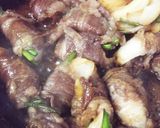 新玉ねぎとアスパラの牛肉巻き◆すき焼き味作り方11写真