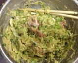 糖質制限！大豆粉でふんわりお好み焼き作り方2写真
