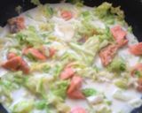 鮭とキャベツのクリームパスタ作り方4写真