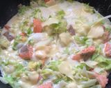 鮭とキャベツのクリームパスタ作り方6写真