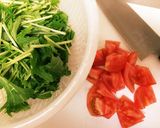トマトと水菜のシャキシャキサラダ作り方2写真