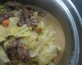 簡単♪切るだけ♪キャベツ牛薄切り洋風煮物作り方4写真