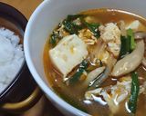 ひき肉と豆腐のまろやかユッケジャンスープ作り方10写真