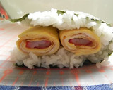 簡単★りんご卵焼きのデコおにぎらず♪作り方4写真