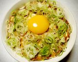 大葉たっぷり鶏つくねのロコモコ丼作り方6写真
