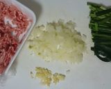 にらと挽き肉の中華風☆肉味噌パスタ作り方1写真