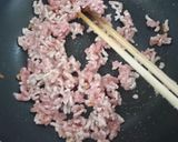 にらと挽き肉の中華風☆肉味噌パスタ作り方6写真