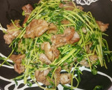 簡単！栄養満点！豆苗と豚肉の塩レモン炒め作り方5写真