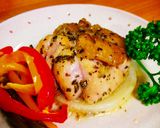 簡単！鶏肉と玉葱のさわやかハーブ焼き♡作り方8写真