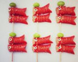 お弁当にも♪　ウィンナーのこいのぼり作り方8写真
