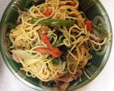野菜たっぷりタラコスパ作り方1写真