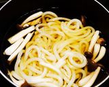 風邪に。朝食に。キノコたっぷりのうどん作り方3写真