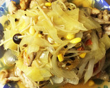 生姜風味揚げ豚肉ともやしたっぷり野菜あん作り方5写真