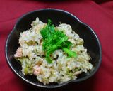 春満載☆菜の花と鮭の混ぜご飯作り方8写真