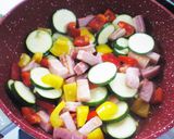 スパイシィ〰！夏野菜とベーコンのトマト煮作り方2写真