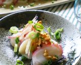蛸と帆立＊和風ガーリックカルパッチョ作り方6写真